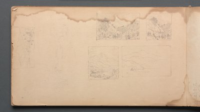 Sketchbook, page 39: Maine Landscape Vignettes by Sanford Robinson Gifford