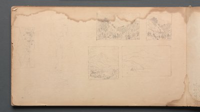 Sketchbook, Page 39: Maine Landscape Vignettes by Sanford Robinson Gifford