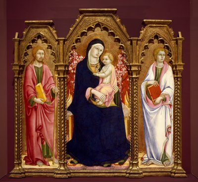 Madonna and Child with Saints James Major and John the Evangelist, Altarpiece by Sano di Pietro