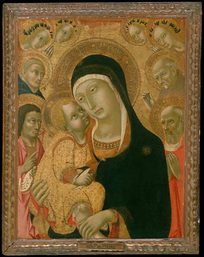 Madonna and Child with Saints John the Baptist, Jerome, Peter Martyr by Sano di Pietro