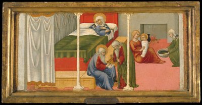 The Birth and Naming of Saint John the Baptist, 1450-60 by Sano di Pietro
