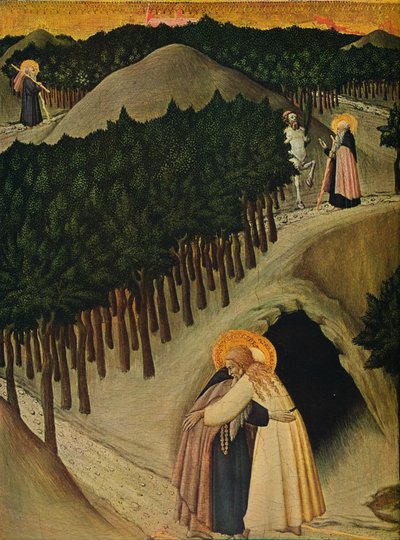 The Meeting of Saint Anthony and Saint Paul by Sano di Pietro
