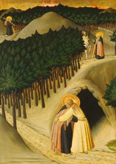 The Meeting of Saint Anthony and Saint Paul by Sano di Pietro