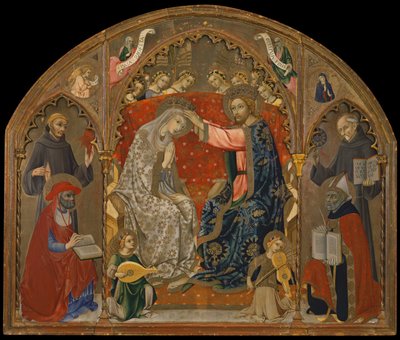 Coronation of the Virgin with Saints by Sano di also Ansano di Pietro di Mencio Pietro