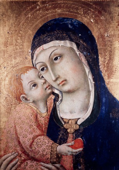 Madonna and Child by Sano di also Ansano di Pietro di Mencio Pietro