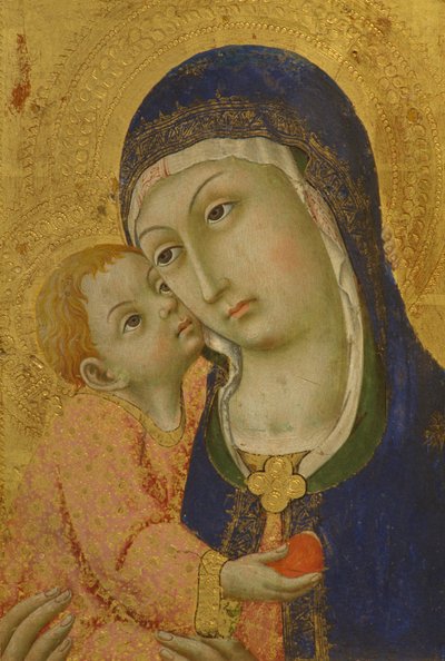 Madonna with Child by Sano di also Ansano di Pietro di Mencio Pietro
