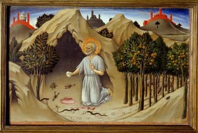 The Penitence of Saint Jerome by Sano di also Ansano di Pietro di Mencio Pietro