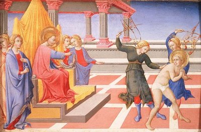 The Flagellation of St. Jerome by Sano di also Ansano di Pietro di Mencio Pietro