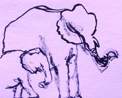 Abstract Elephant Family by Santhosh ch