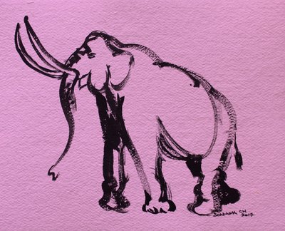 Abstract Pink Elephant by Santhosh ch
