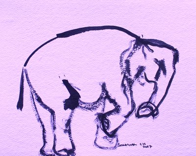 Gentle Elephant Ink by Santhosh ch