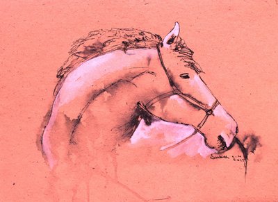 Graceful Horse Sketch by Santhosh ch