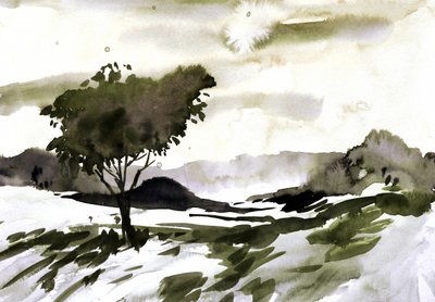 Lone Tree Landscape by Santhosh ch
