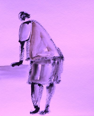Pensive Figure Study by Santhosh ch