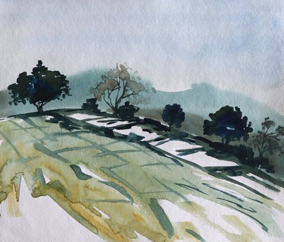 Quiet Hillside Landscape by Santhosh ch