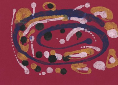 Red Abstract Swirl by Santhosh ch