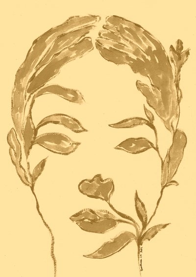 Serene Floral Face by Santhosh ch