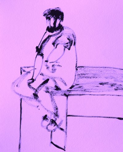 Thoughtful Seated Figure by Santhosh ch