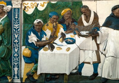 The Seven Works of Mercy, Feeding the Hungry by Santi Buglioni