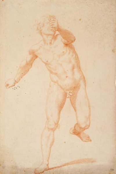 Running Youth Looking Backwards Over His Left Shoulder by Santi di Tito