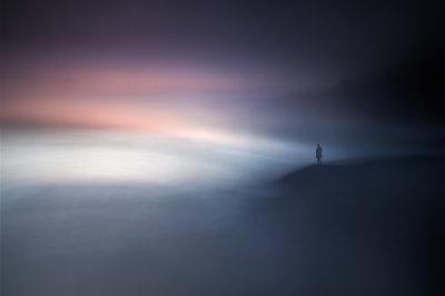 Lone Figure in Mist by Santiago Pascual Buye