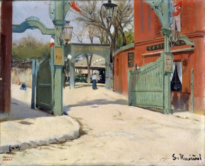 Entrance to the Park of the Moulin de la Galette by Santiago Rusinol i Prats