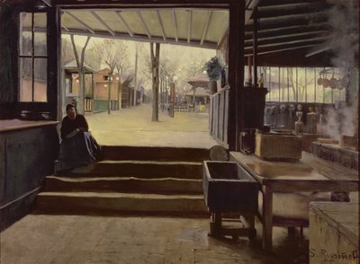 The Kitchen or the Laboratory of the Moulin de la Galette, Paris by Santiago Rusinol i Prats