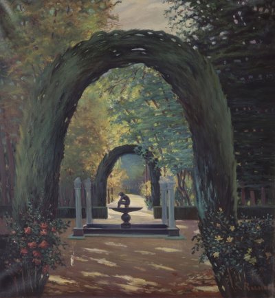 Fountain of El Niño de la Espina – Gardens of Aranjuez by Santiago Rusiñol