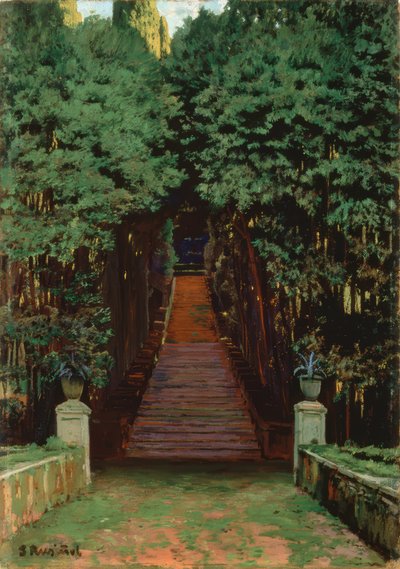 Stairs in the Garden by Santiago Rusiñol