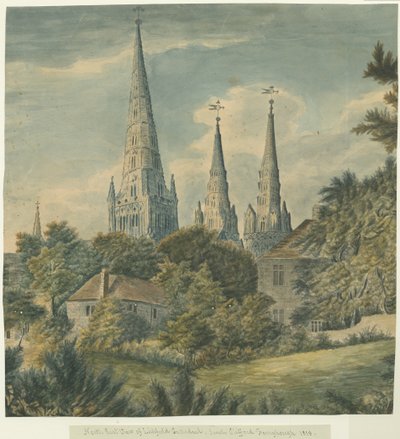 Lichfield Cathedral - North East View by Sarah Clifford Fernyhough