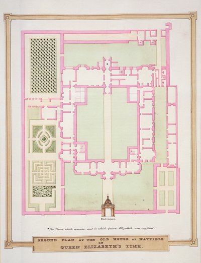 Ground Plan of the Old House at Hatfield in Queen Elizabeth