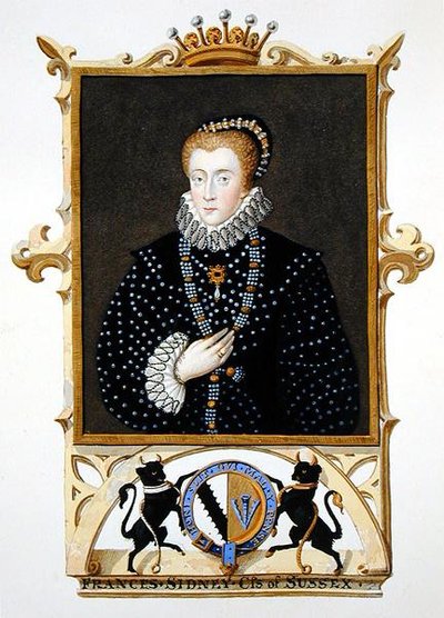 Portrait of Frances Sidney (d.c.1589) Countess of Sussex from 