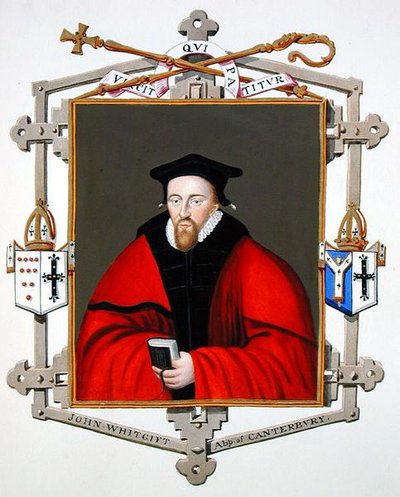 Portrait of John Whitgift, Archbishop of Canterbury from 