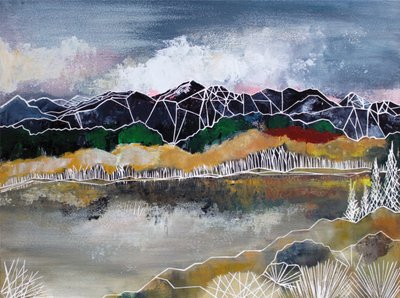 Abstract Mountain Serenity by Sarah Fitzgerald