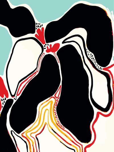 Vibrant Organic Shapes by Sarah Fitzgerald