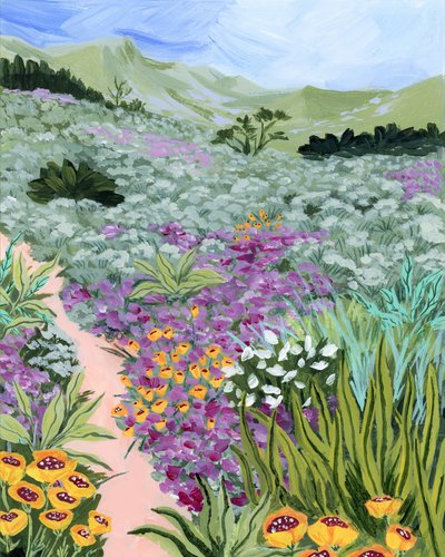Path Through Wildflowers by Sarah Gesek