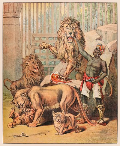 Performing Lions with Their Handler at the Barnum & Bailey Circus from P.T. Barnum