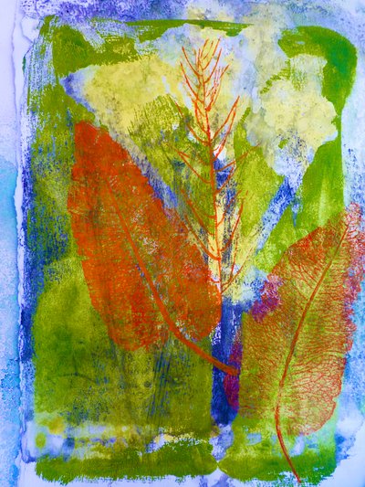 Orange Leaves by Sarah Thompson Engels