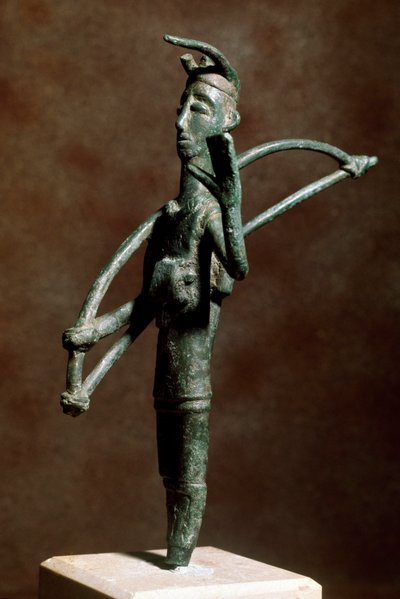 Nuragic culture: bronze archer statuette by Sardinia Nuragic Civilization