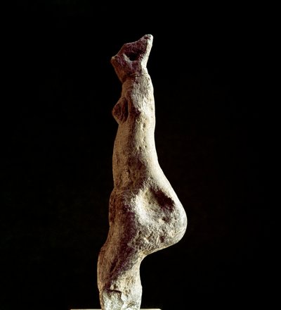 Limestone statuette of Venus steatopigic (lower back form) (Venus de Macomer), coming from Macomer, near Nuoro. Dating from the prenuragic period (25th-18th century BC) Eneolithic. Museo Nazionale Archeologico, Cagliari by Sardinia Nuragic Civilization