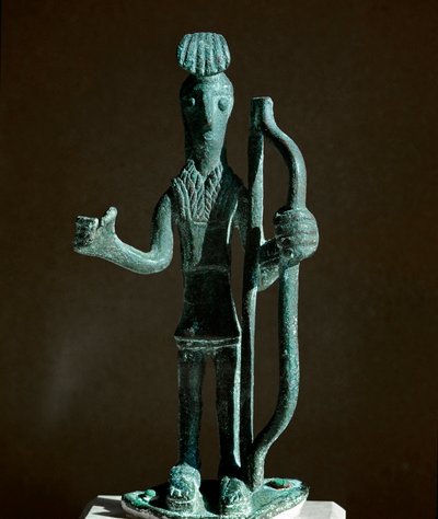 Statuette of a Warrior Pulling a Bow by Sardinia Nuragic Civilization