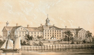 Alms House Hospital, Bellevue, New York by Sarony and Major