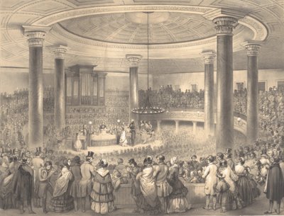 Distribution of the American Art Union Prizes, at the Tabernacle, Broadway, December 24, 1847 by Sarony and Co