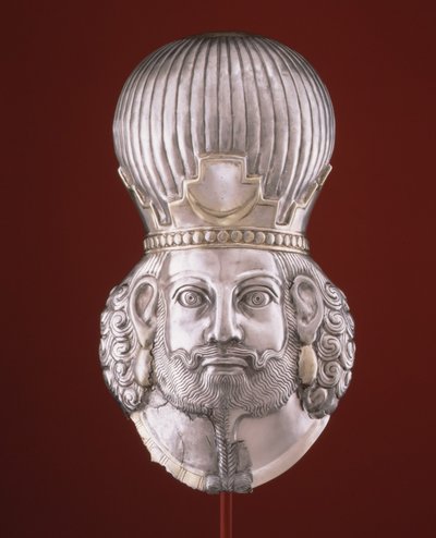 Head of a king by Sasanian School