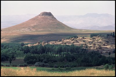 View of Takht-e Solalman, or Solomons Throne by Sasanian School