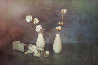 Natural Cotton Vases by Saskia Dingemans