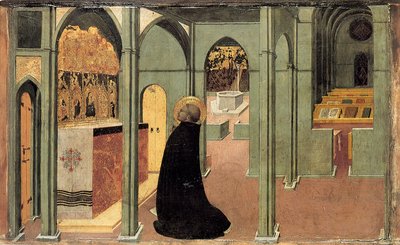 Saint Thomas Aquinas in Prayer, ca 1428-1432 by Sassetta