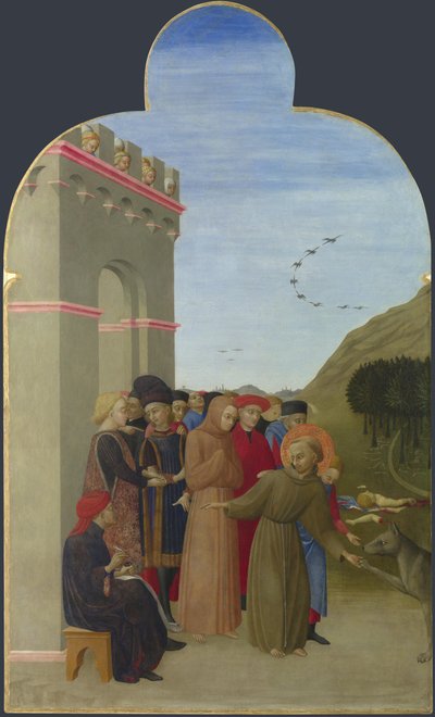 The Wolf of Gubbio From Borgo del Santo Sepolcro Altarpiece by Sassetta