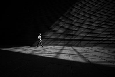 Man in Sunlight and Shadow by Satoshi Hata