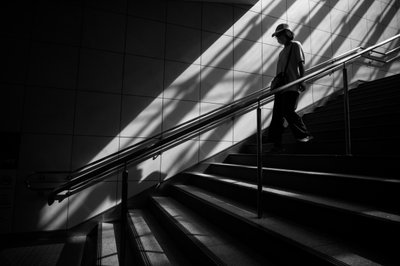 Solitary Figure Descending by Satoshi Hata